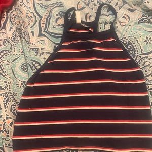 Red white and black crop top h&m divided size m